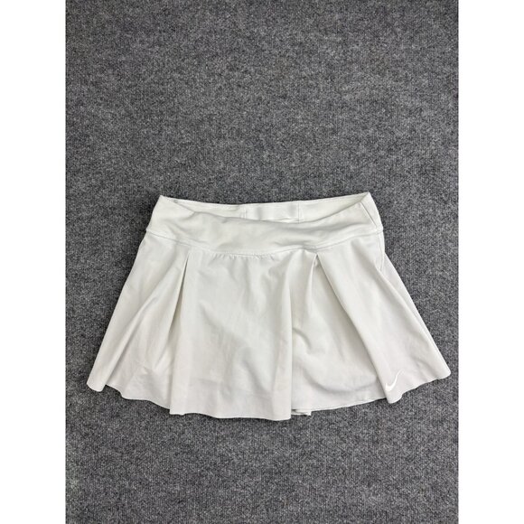 Nike Dri-FIT Tennis Skirt Womens Large White Built-In Shorts Pleated Athletic - Picture 1 of 9